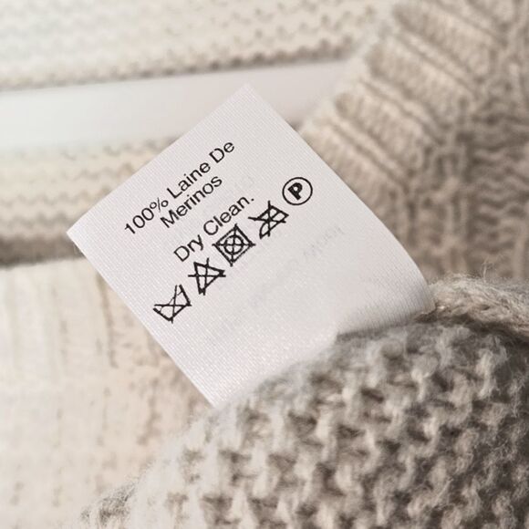 Madewell Open-Side Bobble Pullover Cream Chunky Wool Sweater Sz XXS - Picture 13 of 13